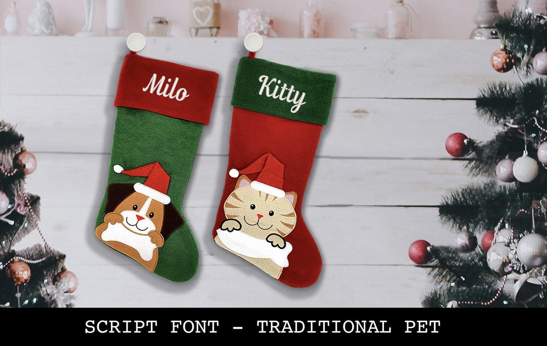Custom Christmas Stocking - Pet Stockings for Dog and Cats ...