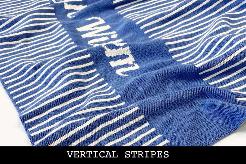 Custom Baby Blanket Vertical Stripes 5 Sizes. 100% Cotton Knitted Blanket. image 4