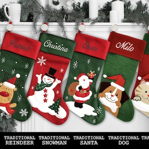 Benutzerdefinierter Weihnachtsstrumpf - Ballantines-Schrift - bestickter Name.