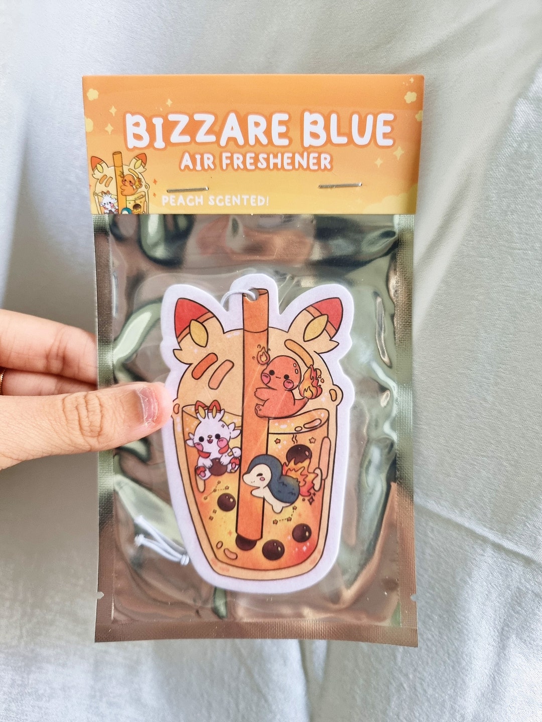 Air Freshener Pokemon Fire Starter Peach Scented Car Etsy