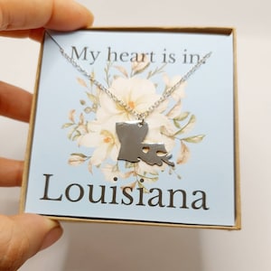 Louisiana State Halskette, Staatskette, Geschenkideen, liebe Deinen Staat, Zu Hause