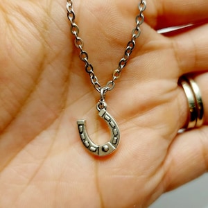 Hufeisen Anhänger Halskette - Minimalistischer Glücksbringer, Minimalist Schmuck, Boho Accessoire, kleines Glücksbringer Geschenk für Sie