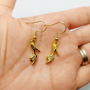 High heel charms earrings, charm earrings, charm jewelry, charms, pumps,  shoe charms, fun earrings, gifts for her
