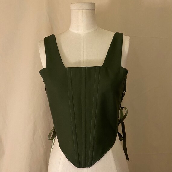forest green corset top
