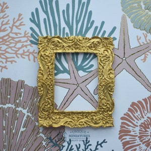 Gold Victorian Floral Frame | Ornamentation for Dollhouses