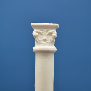 Half Rounded Columns Small Carved Crest Half-round Column | Ornate Miniature Decor | Set of ...
