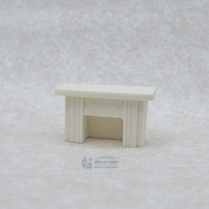 Small Scroll Crest Fireplace | Ornamentation for Dollhouse