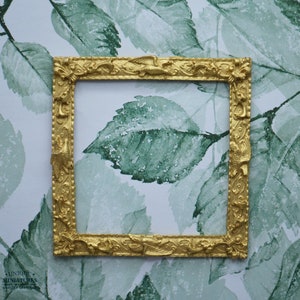 Gold Ornate Eagle and Vine Frame | Ornamentation for Dollhouses