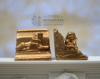 Miniature Sphinx Bookend | Decor for Dollhouse | Set of Two
