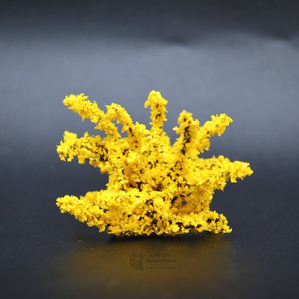 Tiny Forsythia Bush | 1 Inch | Set of Three | Miniature for Dollhouse Garden