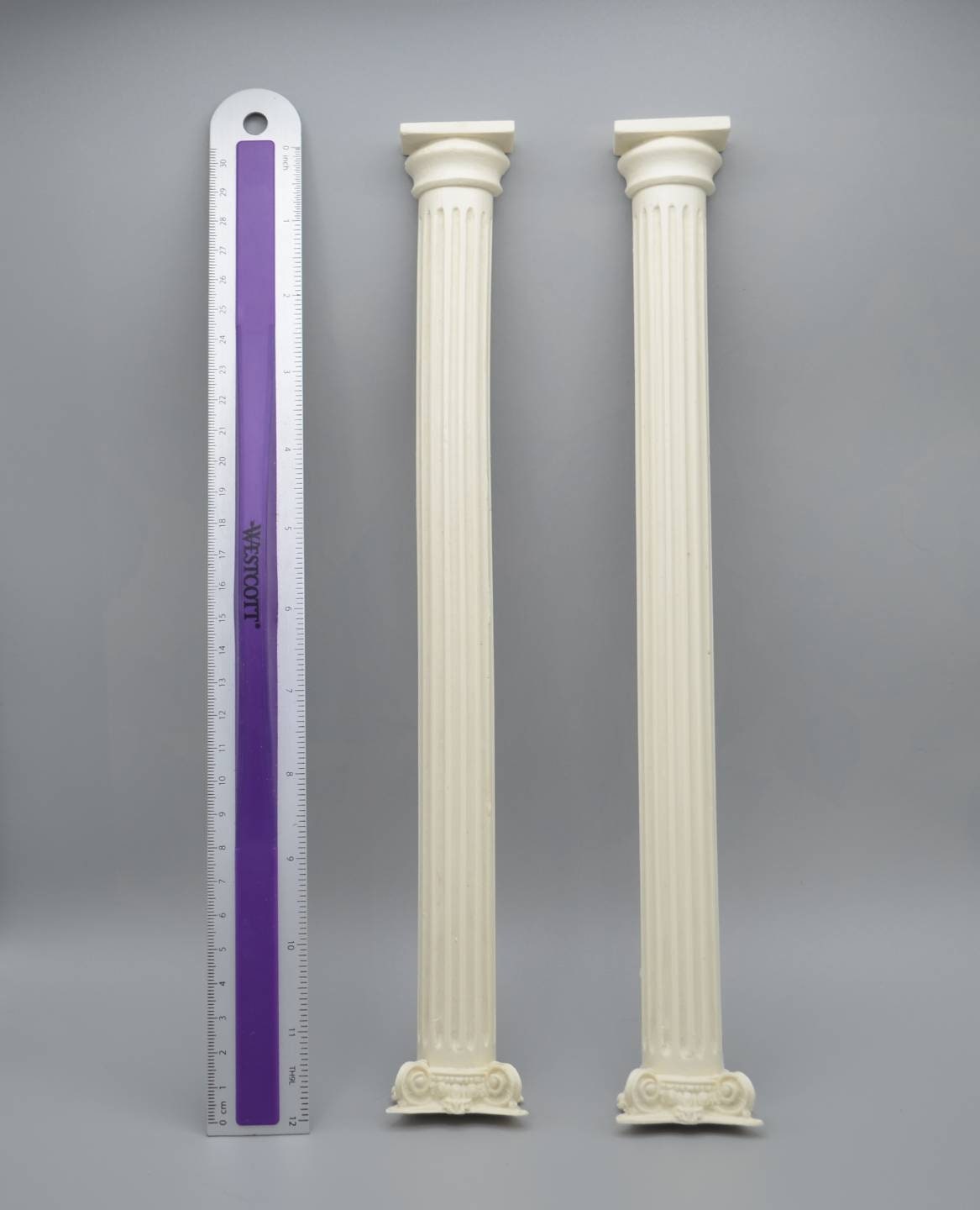 Half Rounded Columns Large Regal Half-round Column | Ornate Miniature Decor | Set of Two - Etsy
