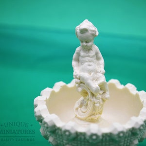 Cherub Pedestal Fountain | Ornamentation for Dollhouse