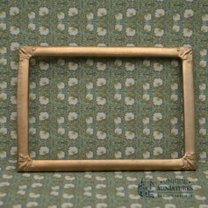 Flor de lis Marco dorado / Miniatura para casas de muñecas