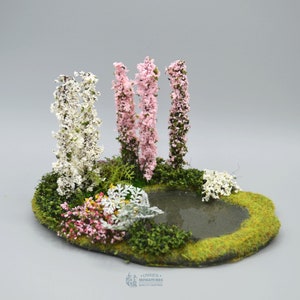 Hollyhock Miniature Garden Pond | 5.5 Inches | Miniature for Dollhouse Garden