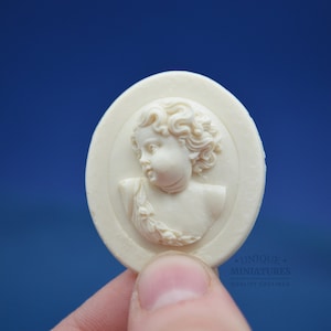 Cherub Bust Decorative Appliqué, Two (2) Count | Ornamentation for Dollhouse