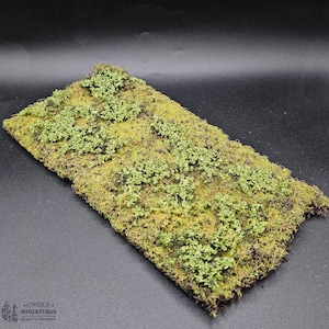 Meadow Green Textured Mat | 10x6 Inches | Miniature for Dollhouse Garden