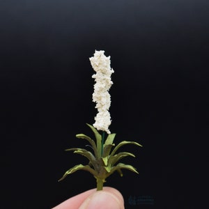 White Yucca Flowers | 2 Inches | Set of 3 | Miniature for Dollhouse Garden