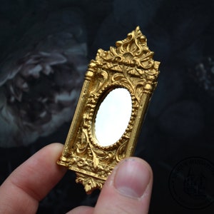 Little French Rococo Mirror | 1 1/4" x 2 1/3" | Ornamentation for Dollhouse Miniatures