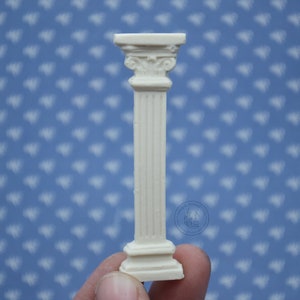 Aplique de coluna elegante | Ornamentação para casa de bonecas | Conjunto de quatro