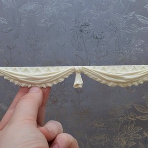 Rufflad draperilist | 15 cm | Ornament för dockhus | Set om 3
