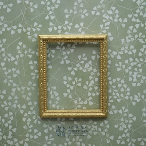 Small Textured Gold Frame | Miniature for Dollhouses