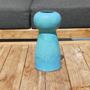 Handgemachte Keramikvase türkis  - Keramik Geschenke, Blumenvase Keramik, Blumenvasen aus Keramik, getöpferte Vasen, Keramik Blumenvase