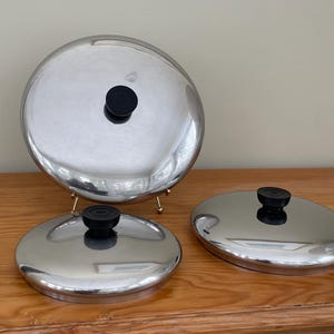 Replacement Revere Ware Pot Pan Lid Only Stainless Steel 7," 7 7/8, 9 7/8