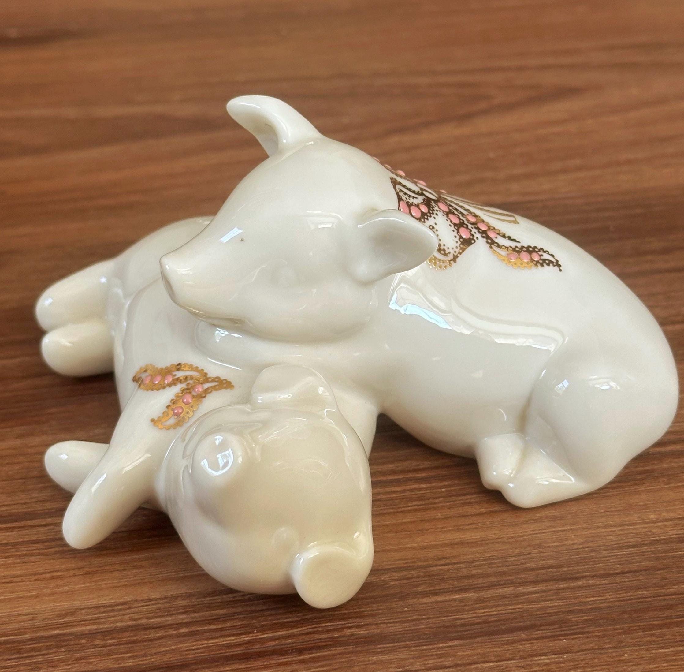 Lenox Pigs - Etsy
