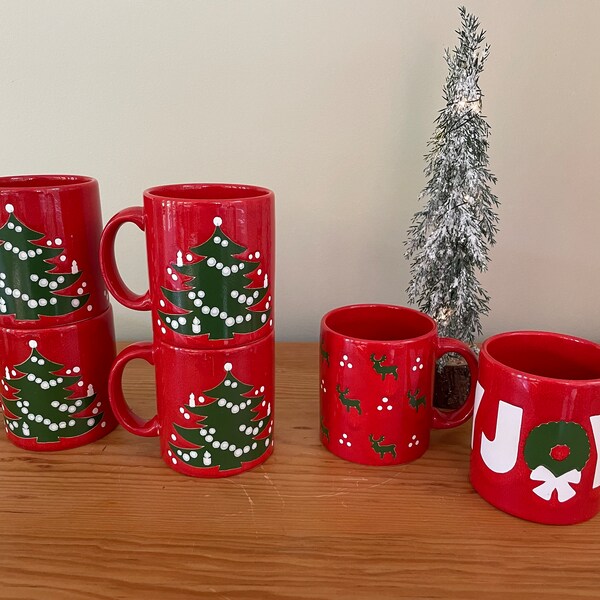 Tasse à café vintage Sapins de Noël Waechtersbach Allemagne