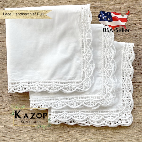 Lace handkerchief bulk-Embroidery Wedding Handkerchief wholesale -White Vintage style Handkerchie-bulk handkerchief for embroidery