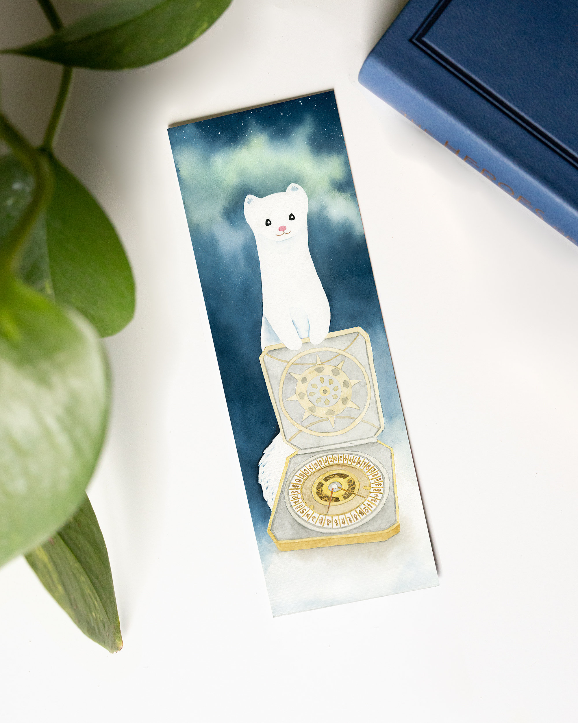 His Dark Materials Bookmark: Pan & Alethiometer Watercolor (digital ...