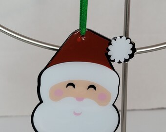 Santa Head Stocking Tag/ Ornament