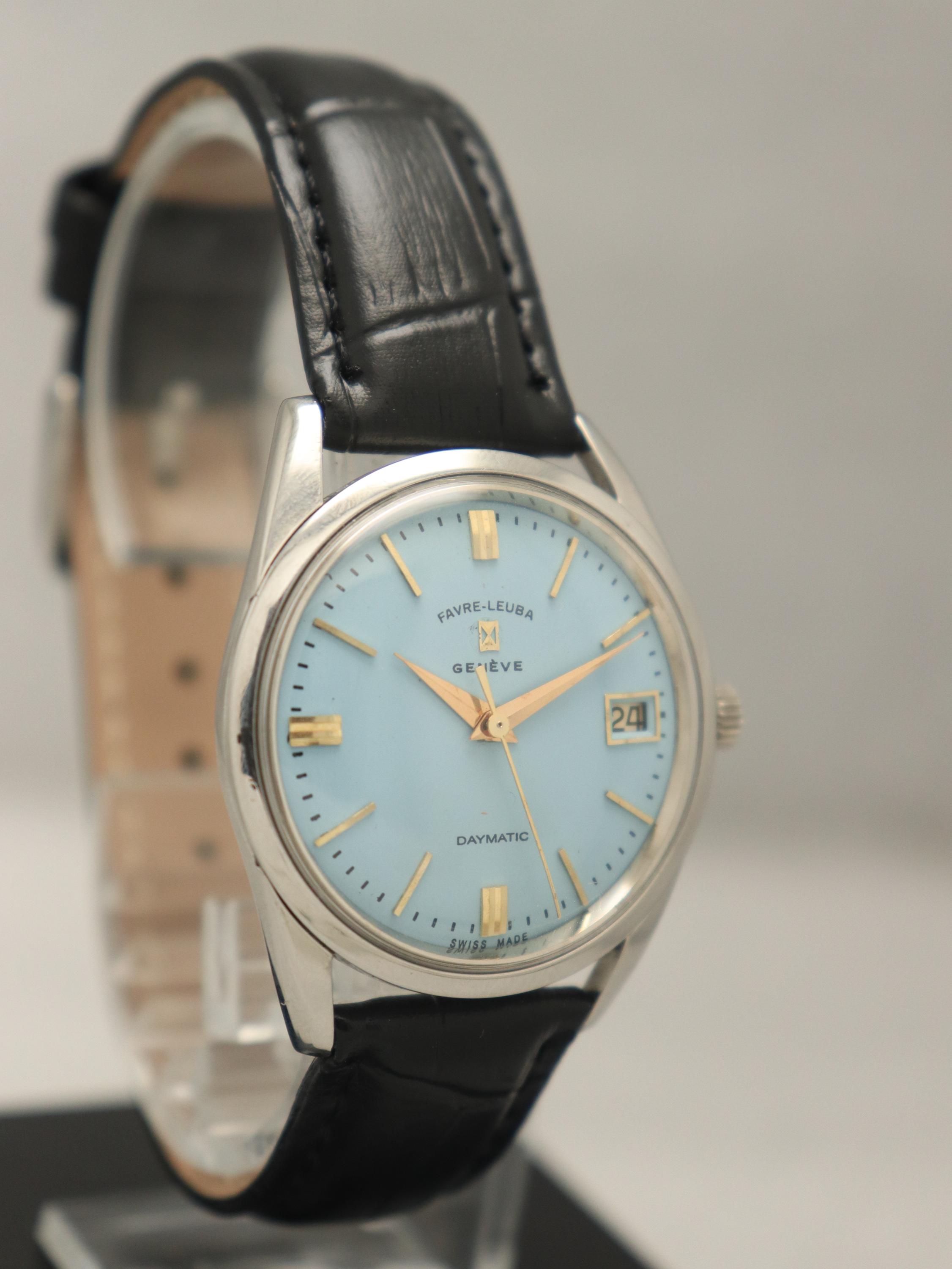 70's Vintage Favre Leuba Daymatic Automatic FL 1152 Swiss Movement