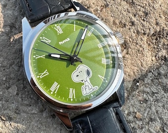 HMT Snoopy Dog Watch | Handcrafted Dial, 17 Jewels Hand Winding