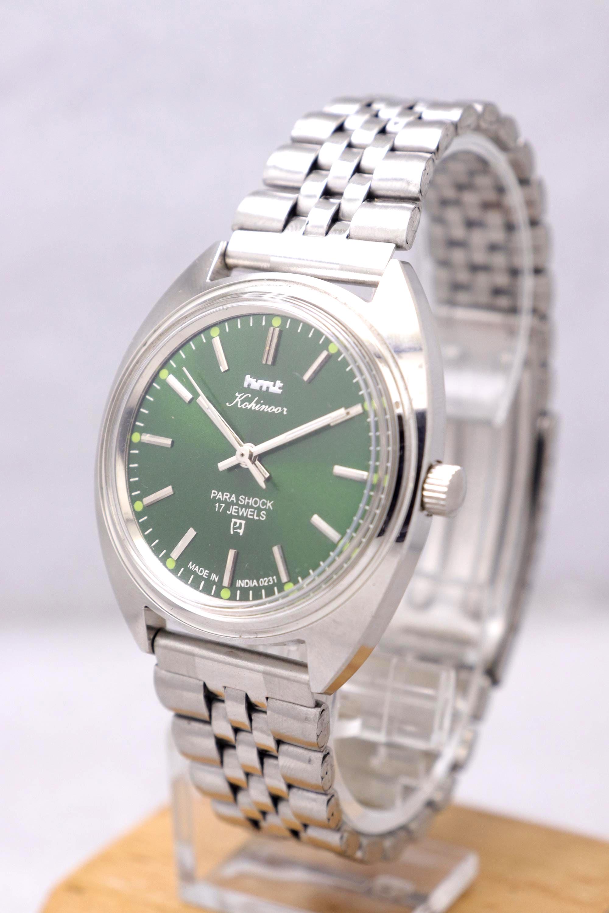 Vintage HMT Kohinoor Para Shock 17 Jewels Hand Winding Men's Watch