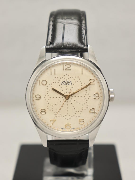 80's Vintage Doxa Manual Winding Swiss Movement 40 mm Men's Watch.