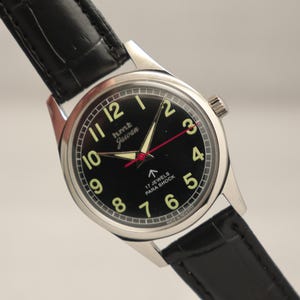 Vintage HMT Jawan 17 Jewels Hand Winding Men&#39;s Watch | HMT Watch | HMT Black Watch.
