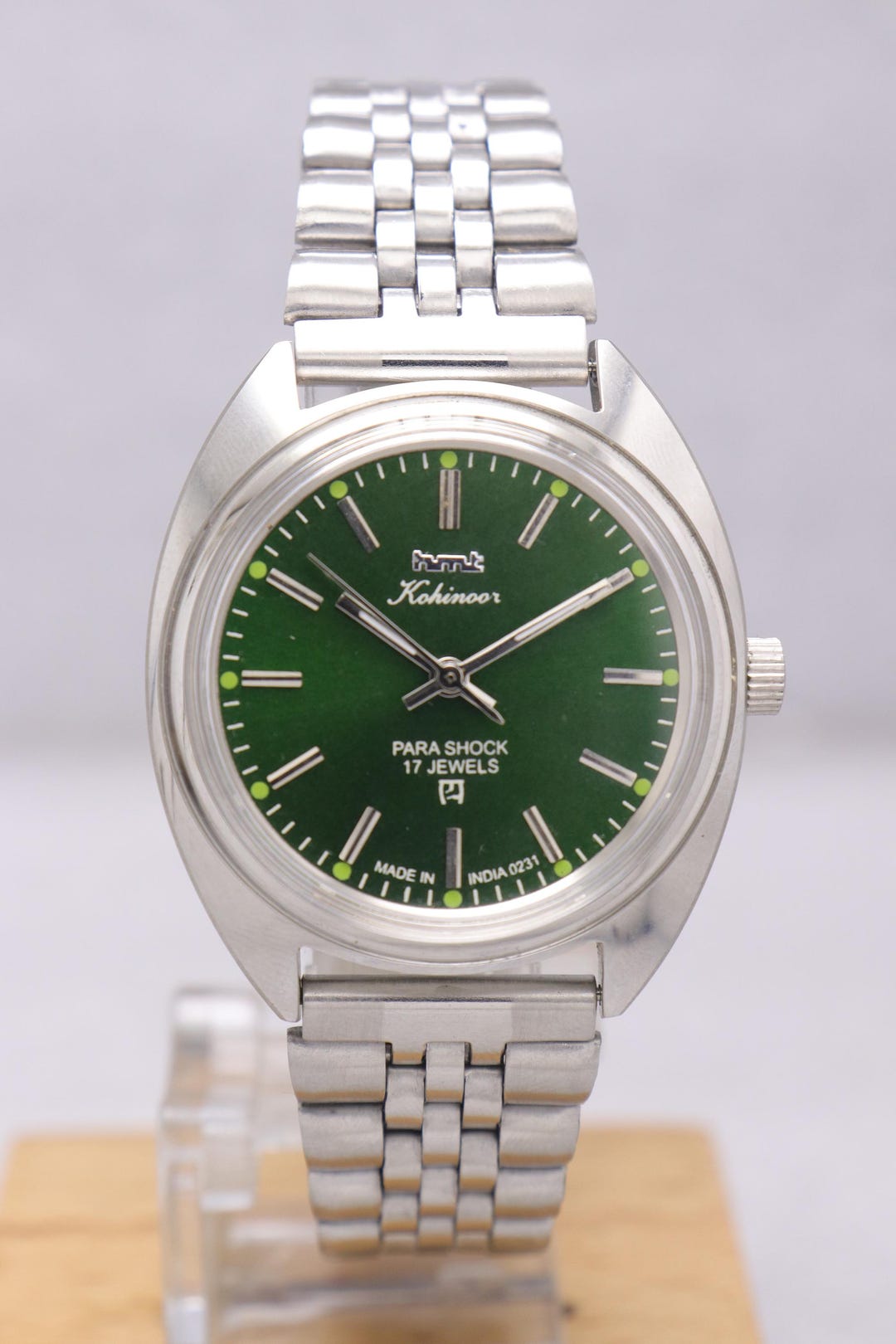 Vintage HMT Kohinoor Para Shock 17 Jewels Hand Winding Men's Watch