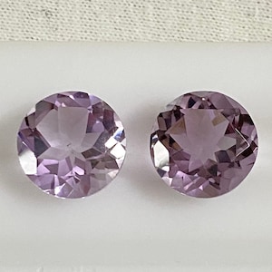 Natural Pink Amethyst Gemstone, Round Faceted Rose De France Loose Calibrated Stone for Jewelry Design, Unique Gift for Jewelry Makers