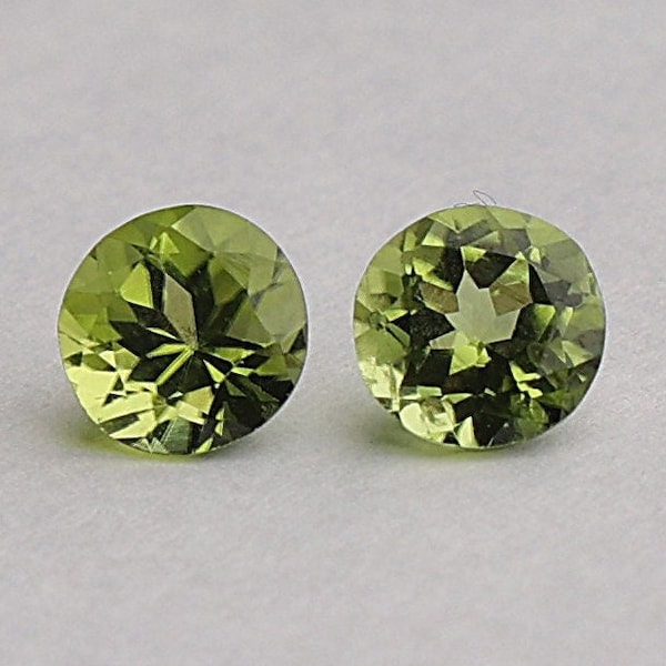 Natural Peridot, Round Faceted, Peridot Loose Calibrated Size Gemstone for Jewelry Making