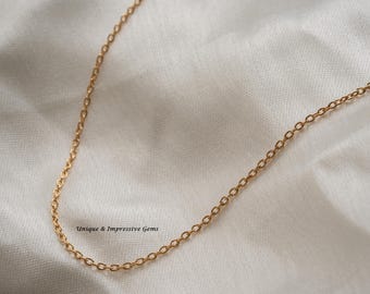 Collier chaîne torsadée en or, collier chaîne en or délicat, chaîne de superposition minimaliste, collier de tous les jours pour femme, cadeau fine chaîne en or pour elle