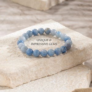 Natural Blue Aventurine Bracelet, Wellness and Balance Stone Jewelry, Everyday Wear Accessory, Perfect Gift for Women and Men