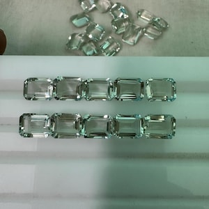 Natural Green Amethyst Gemstone, Octagon Faceted Prasiolite, Loose Calibrated Size for Jewelry Making, Unique Gifts for Jewelry Designers