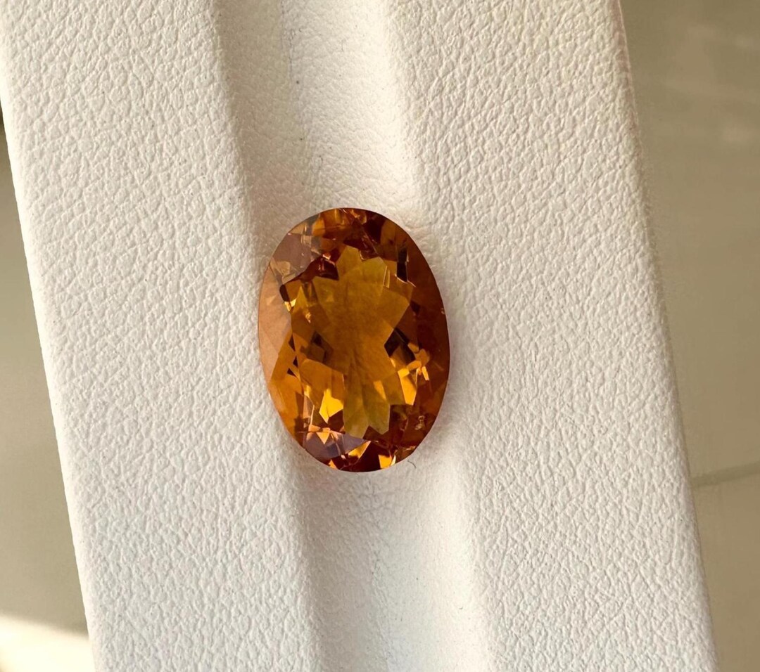 Natural Brazilian Madeira Citrine, Oval Shape, Size 13.80x9.80mm, 5.20 ...
