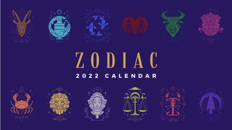 Zodiac Calendar 2022 | Etsy