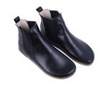 Handmade Barefoot Black Leather Chelsea Boots: Zero Drop