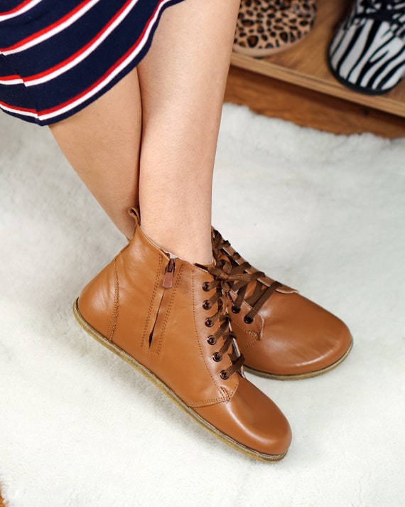 tan dress boots ladies Thursday Boot Company Women's Toffee Leather High Standard Bootie Size 8.5