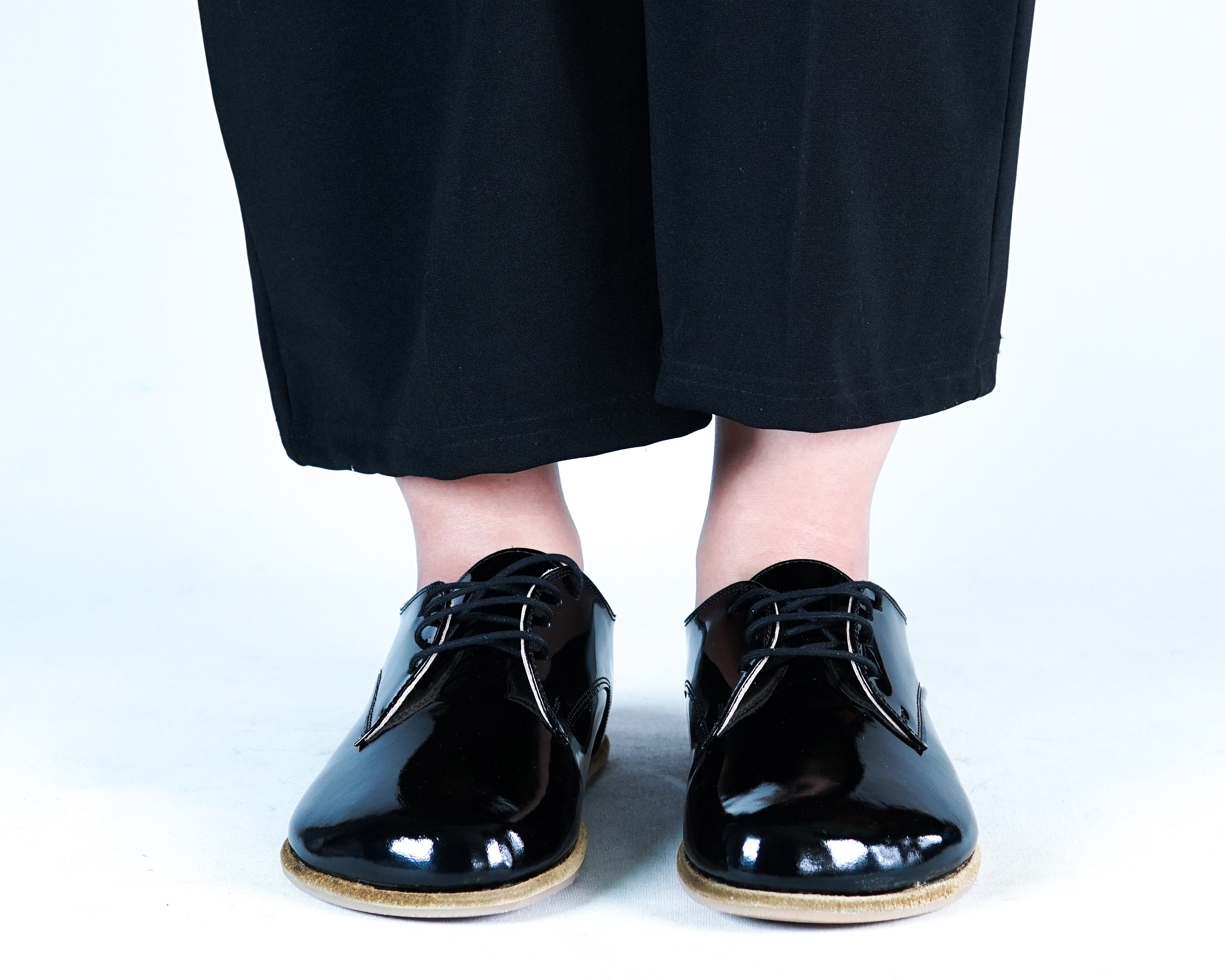 DIEPPA RESTREPO Black Leather Derby Shoes - Handmade in Mexico Women main image 2