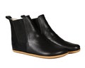 Handmade Wide Toe Chelsea Boots: Dark Brown Leather Zero Drop