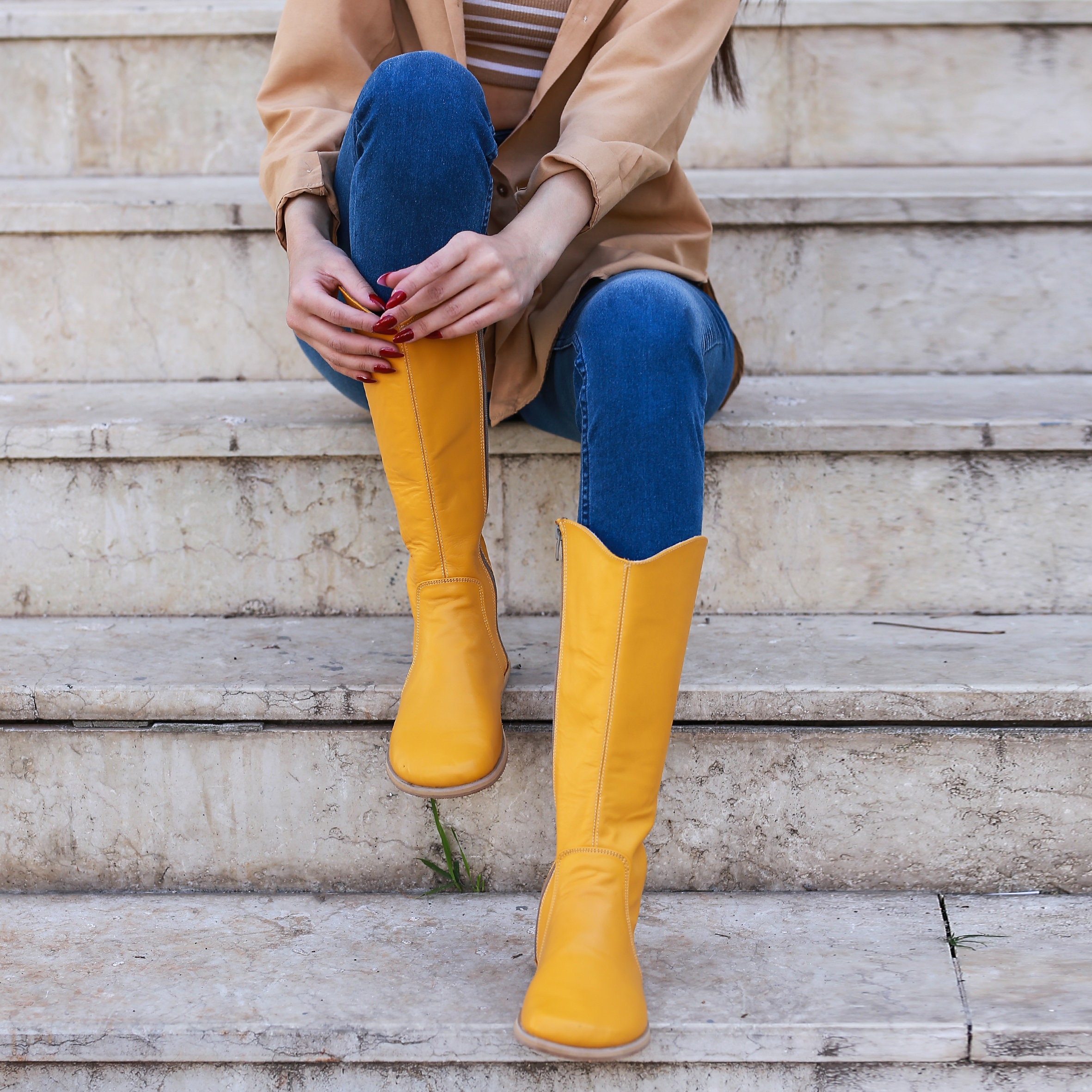 靴 YELLO MOJU LONG BOOTS STYLE 91FI0GtgNiL._AC_UY900_.jpg
